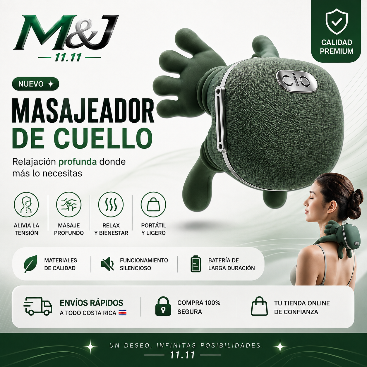 Masajeador de Cuello N7 | Con Calor