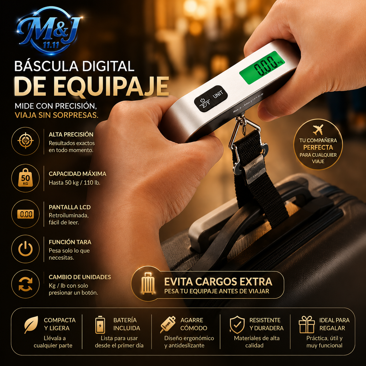 Pesador de Maleta | Hasta 50kg